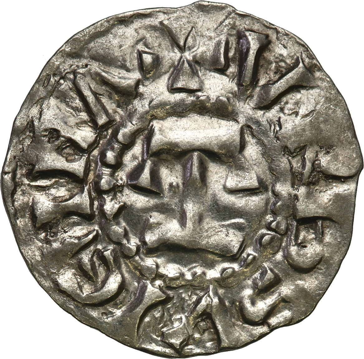 Niemcy, Saksonia. Denar (1035-1040), Hamburg  / Jever - PIĘKNY